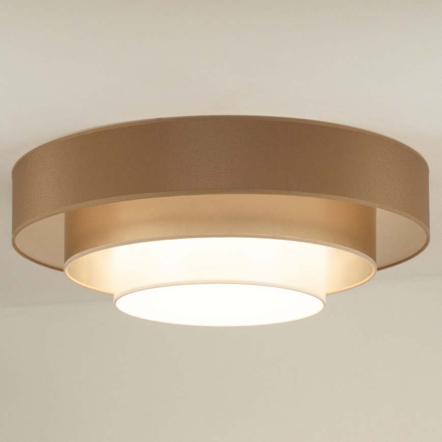 Duolla - LED Griestu lampa LUNETA LED/26W/230V d. 60 cm 4000K brūna/zelta/balta