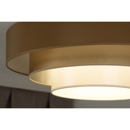 Duolla - LED Griestu lampa LUNETA LED/26W/230V d. 60 cm 4000K brūna/zelta/balta