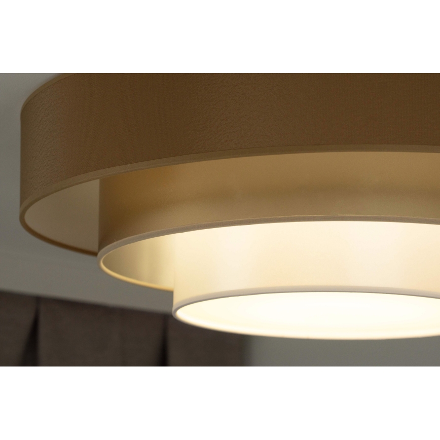 Duolla - LED Griestu lampa LUNETA LED/26W/230V d. 60 cm 4000K brūna/zelta/balta