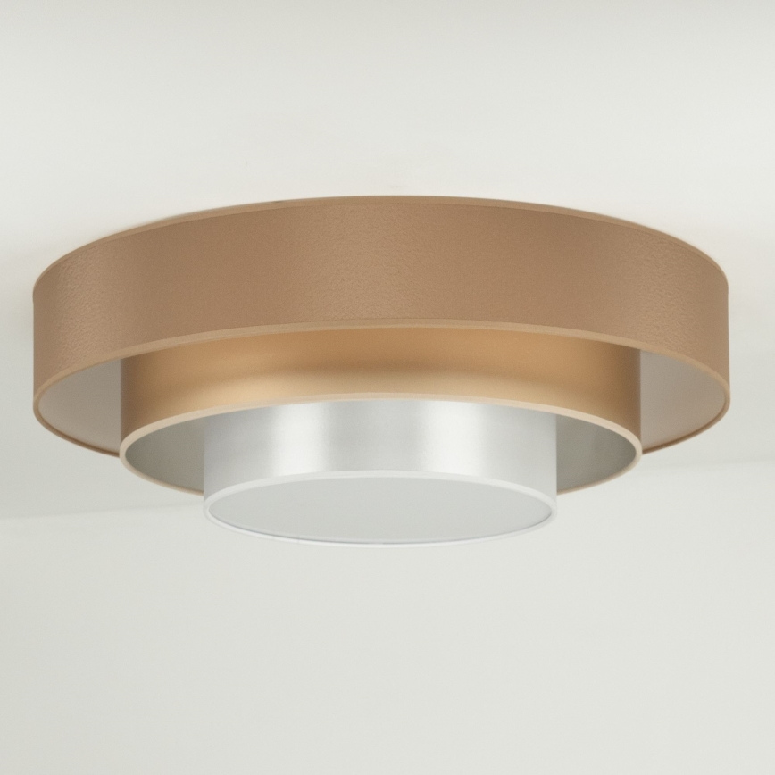 Duolla - LED Griestu lampa LUNETA LED/26W/230V d. 60 cm 4000K brūna/zelta/balta