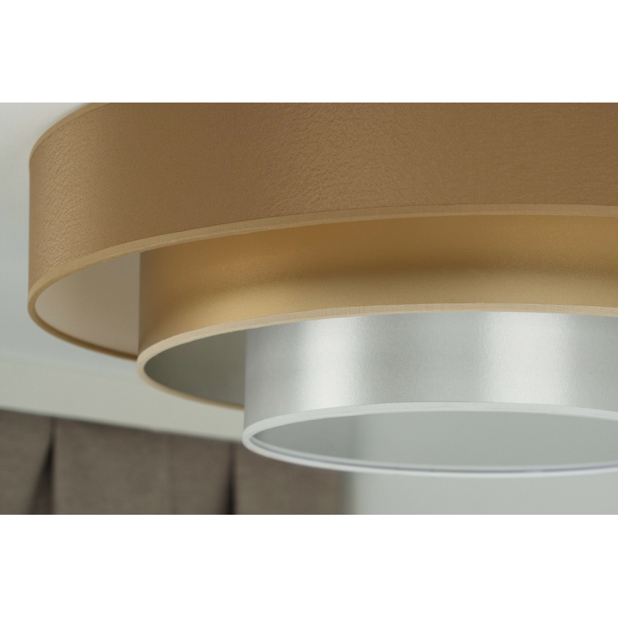Duolla - LED Griestu lampa LUNETA LED/26W/230V d. 60 cm 4000K brūna/zelta/balta