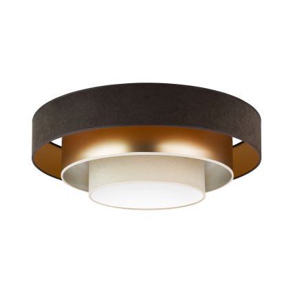 Duolla - LED Griestu lampa LUNETA LED/26W/230V d. 60 cm 4000K brūna/zelta/krēmkrāsa
