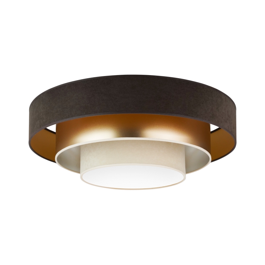 Duolla - LED Griestu lampa LUNETA LED/26W/230V d. 60 cm 4000K brūna/zelta/krēmkrāsa
