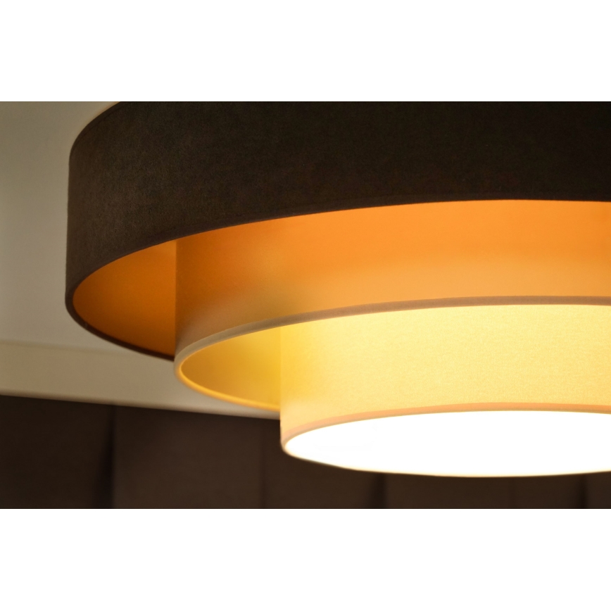 Duolla - LED Griestu lampa LUNETA LED/26W/230V d. 60 cm 4000K brūna/zelta/krēmkrāsa