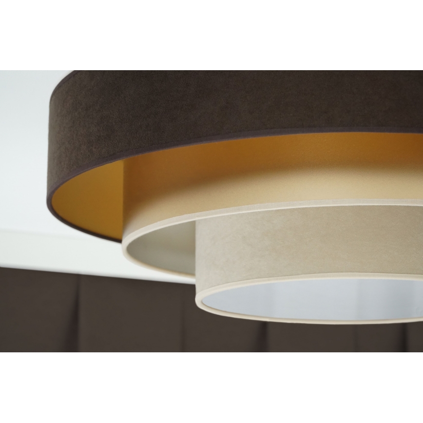 Duolla - LED Griestu lampa LUNETA LED/26W/230V d. 60 cm 4000K brūna/zelta/krēmkrāsa
