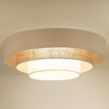 Duolla - LED Griestu lampa LUNETA LED/26W/230V d. 60 cm 4000K krēmkrāsa/brūna
