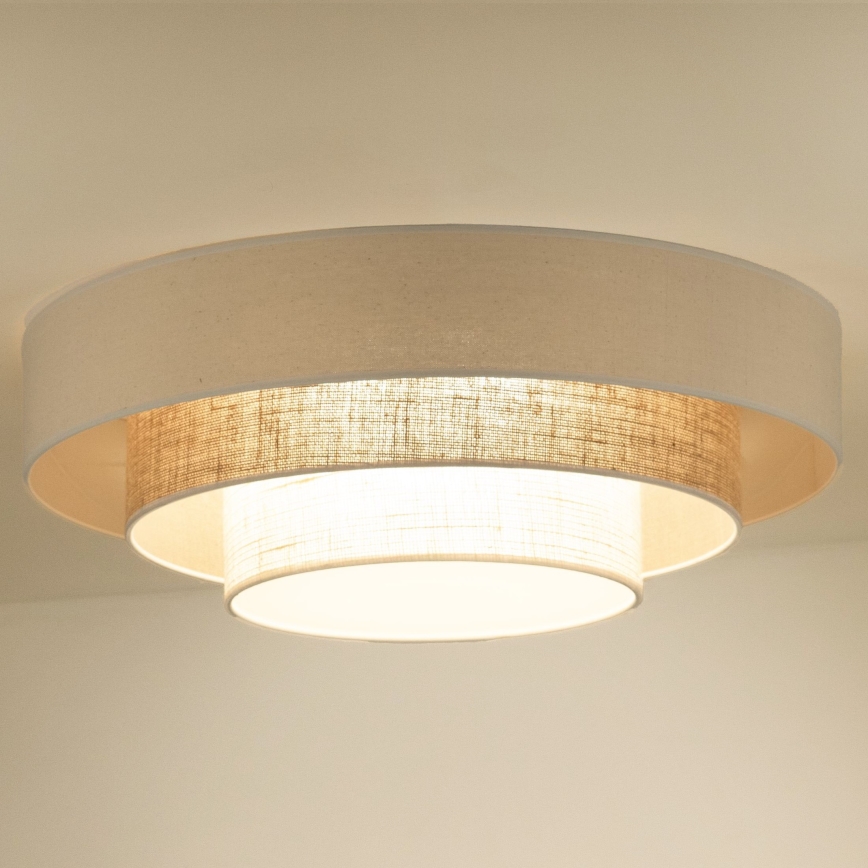 Duolla - LED Griestu lampa LUNETA LED/26W/230V d. 60 cm 4000K krēmkrāsa/brūna
