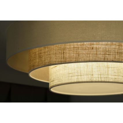Duolla - LED Griestu lampa LUNETA LED/26W/230V d. 60 cm 4000K krēmkrāsa/brūna
