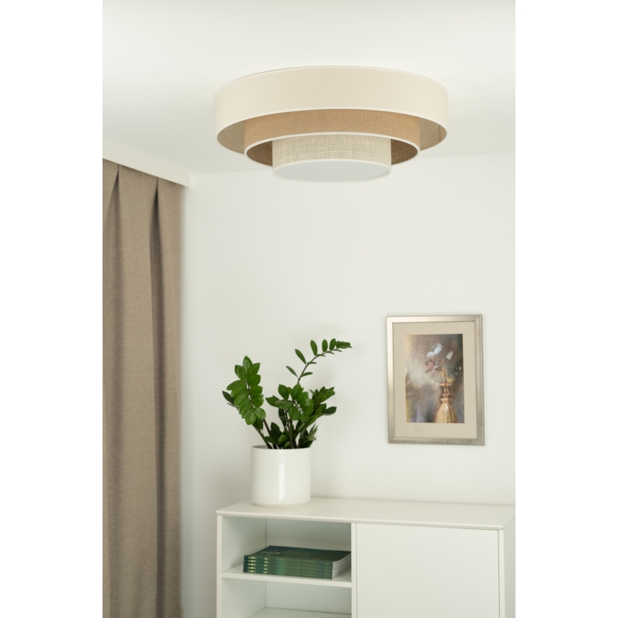 Duolla - LED Griestu lampa LUNETA LED/26W/230V d. 60 cm 4000K krēmkrāsa/brūna
