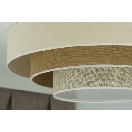 Duolla - LED Griestu lampa LUNETA LED/26W/230V d. 60 cm 4000K krēmkrāsa/brūna