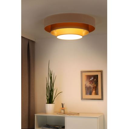 Duolla - LED Griestu lampa LUNETA LED/26W/230V d. 60 cm 4000K krēmkrāsa/zelta/bēša