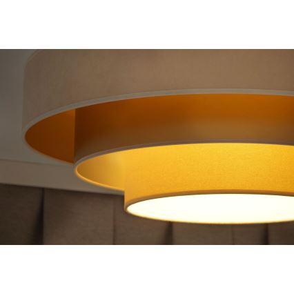 Duolla - LED Griestu lampa LUNETA LED/26W/230V d. 60 cm 4000K krēmkrāsa/zelta/bēša