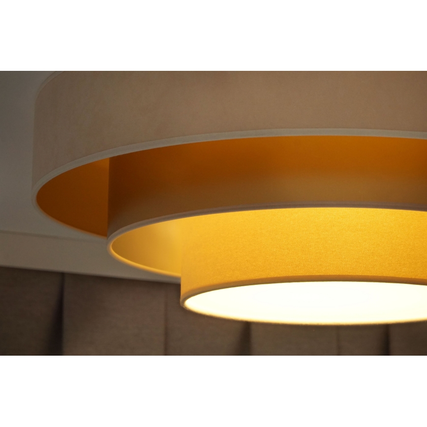 Duolla - LED Griestu lampa LUNETA LED/26W/230V d. 60 cm 4000K krēmkrāsa/zelta/bēša