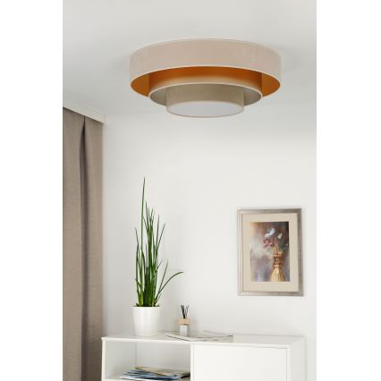 Duolla - LED Griestu lampa LUNETA LED/26W/230V d. 60 cm 4000K krēmkrāsa/zelta/bēša