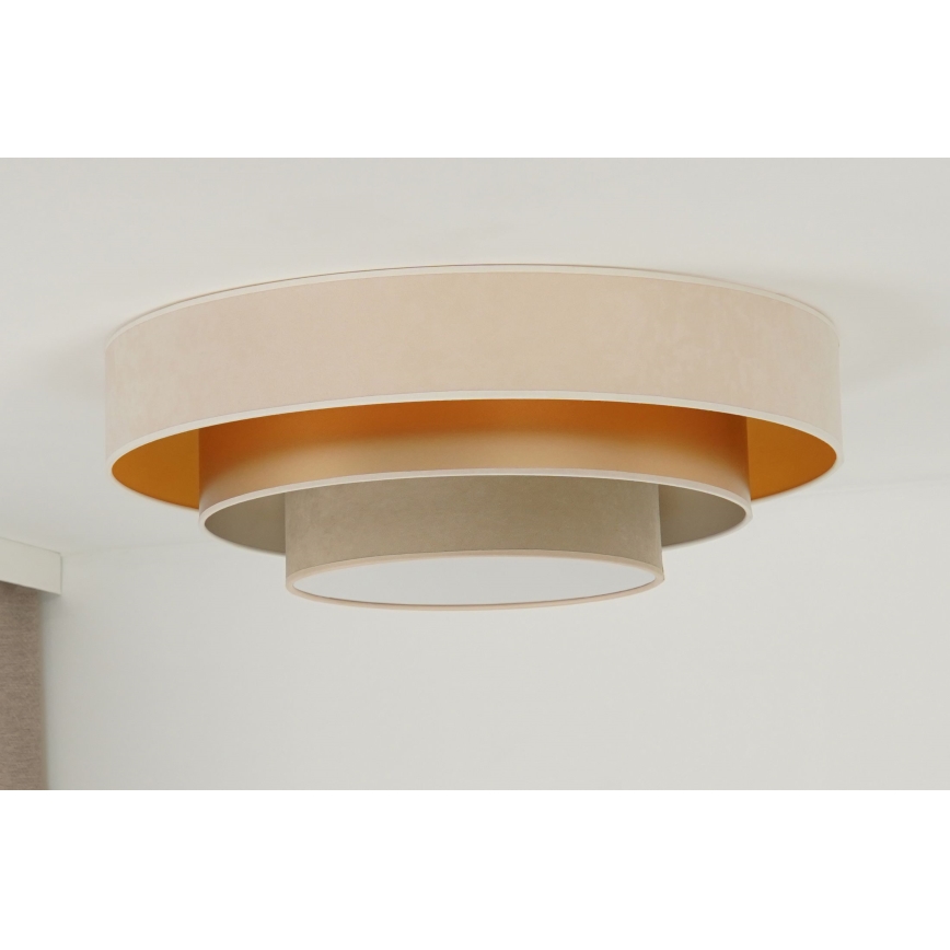 Duolla - LED Griestu lampa LUNETA LED/26W/230V d. 60 cm 4000K krēmkrāsa/zelta/bēša
