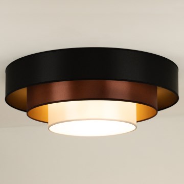 Duolla - LED Griestu lampa LUNETA LED/26W/230V d. 60 cm 4000K melna/varš/balta
