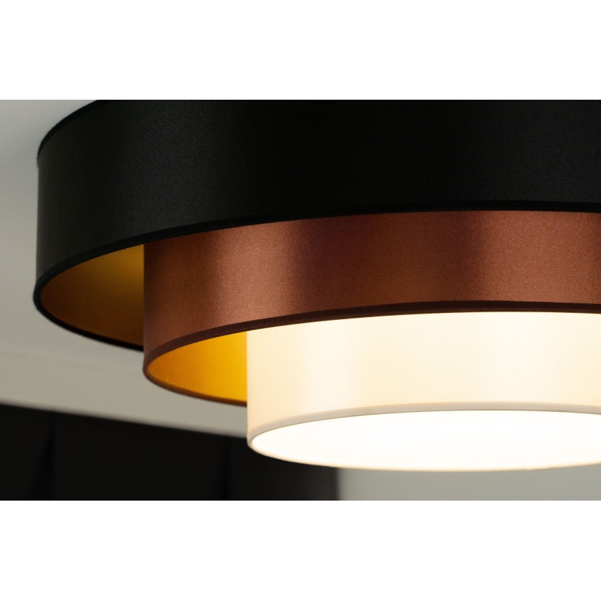 Duolla - LED Griestu lampa LUNETA LED/26W/230V d. 60 cm 4000K melna/varš/balta
