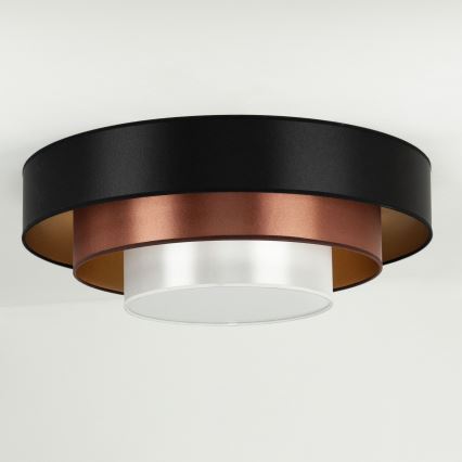 Duolla - LED Griestu lampa LUNETA LED/26W/230V d. 60 cm 4000K melna/varš/balta