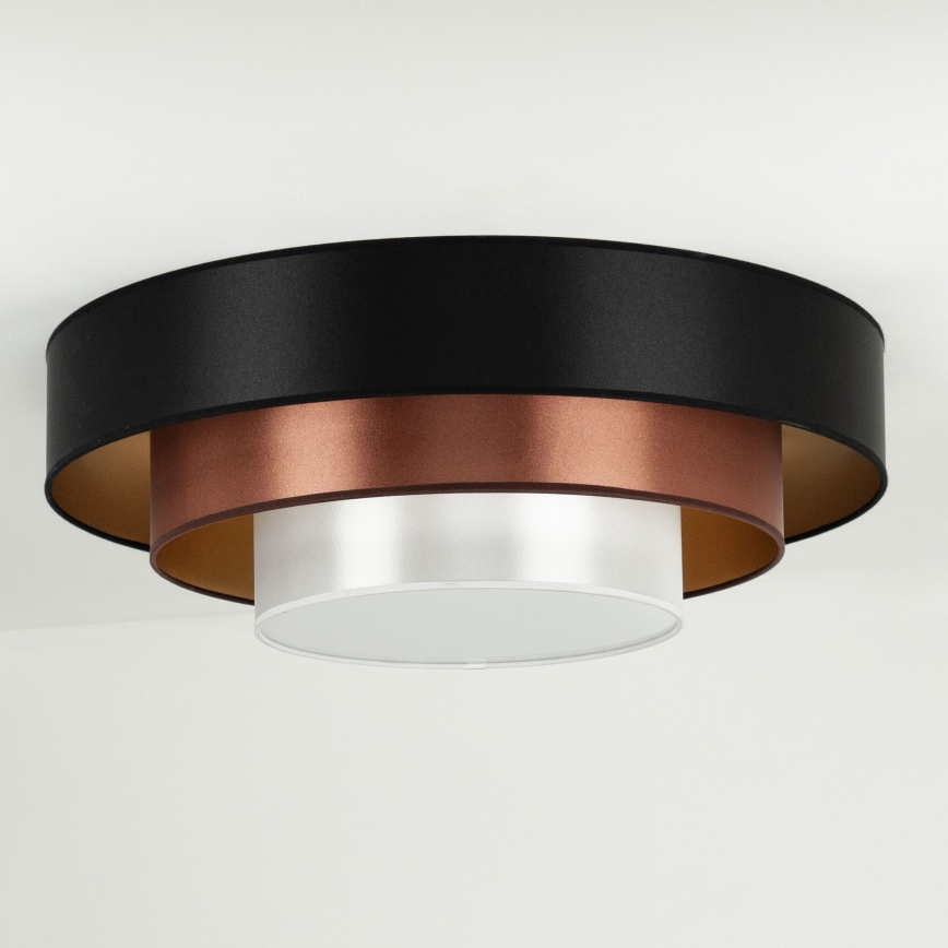 Duolla - LED Griestu lampa LUNETA LED/26W/230V d. 60 cm 4000K melna/varš/balta