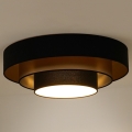 Duolla - LED Griestu lampa LUNETA LED/26W/230V d. 60 cm 4000K melna/zelta