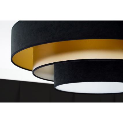 Duolla - LED Griestu lampa LUNETA LED/26W/230V d. 60 cm 4000K melna/zelta
