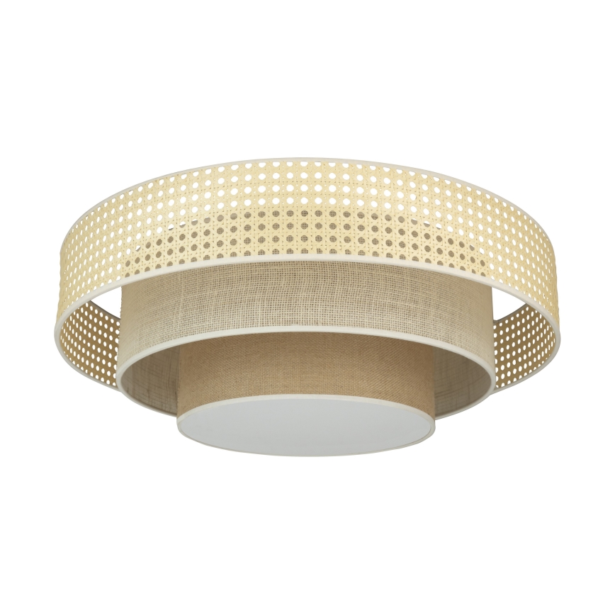 Duolla - LED Griestu lampa LUNETA LED/26W/230V d. 60 cm 4000K rotanga/bēša/brūna