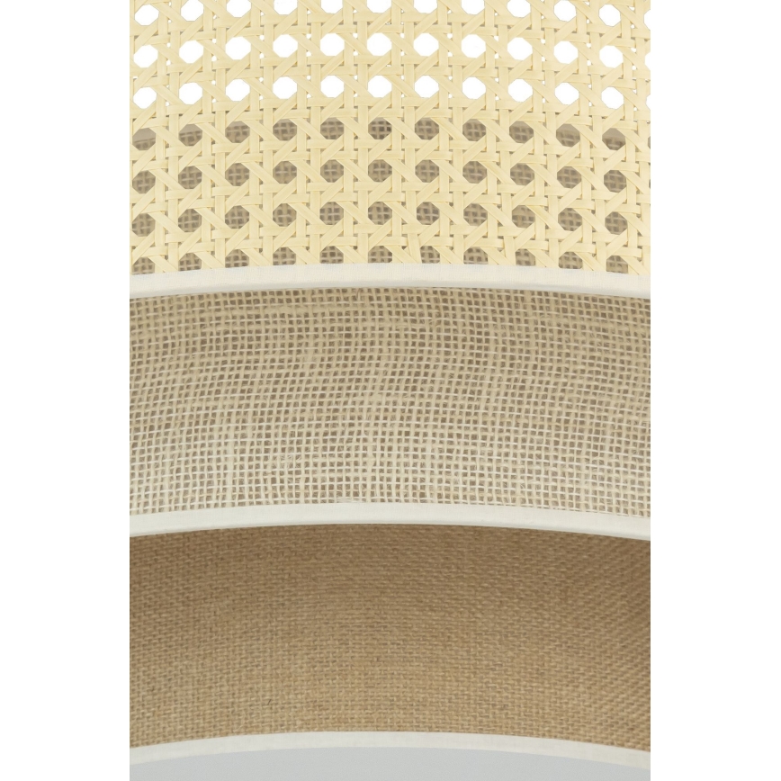 Duolla - LED Griestu lampa LUNETA LED/26W/230V d. 60 cm 4000K rotanga/bēša/brūna