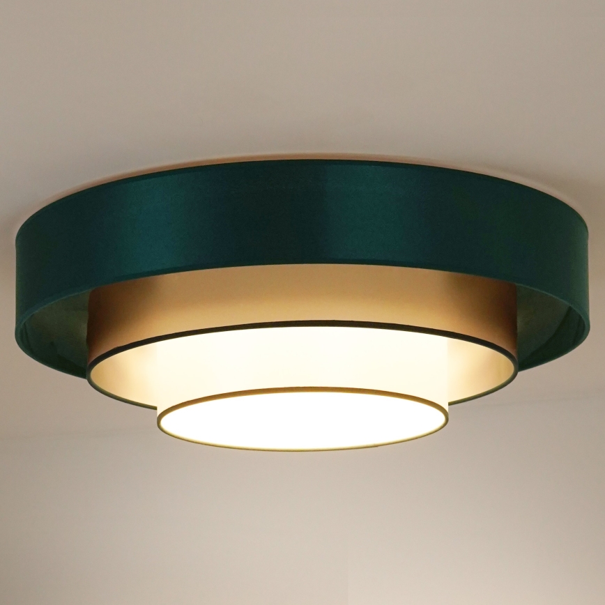 Duolla - LED Griestu lampa LUNETA LED/26W/230V d. 60 cm 4000K zaļa/zelta/balta