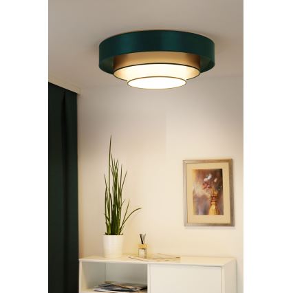 Duolla - LED Griestu lampa LUNETA LED/26W/230V d. 60 cm 4000K zaļa/zelta/balta