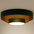 Duolla - LED Griestu lampa LUNETA LED/26W/230V d. 60 cm 4000K zaļa/zelta