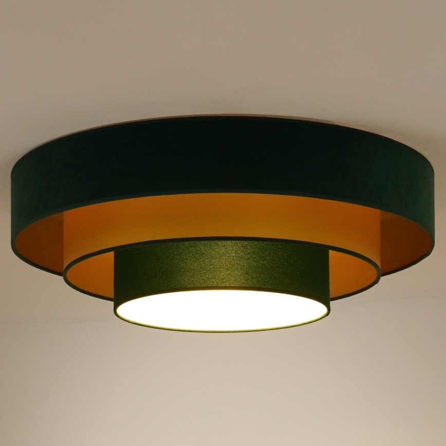 Duolla - LED Griestu lampa LUNETA LED/26W/230V d. 60 cm 4000K zaļa/zelta