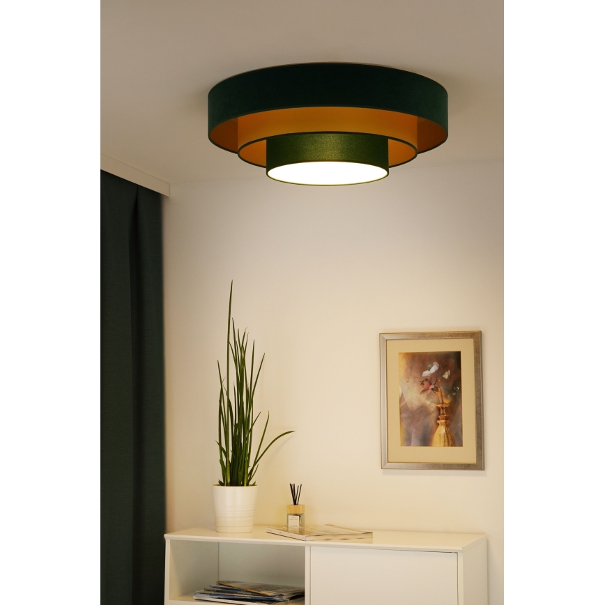 Duolla - LED Griestu lampa LUNETA LED/26W/230V d. 60 cm 4000K zaļa/zelta