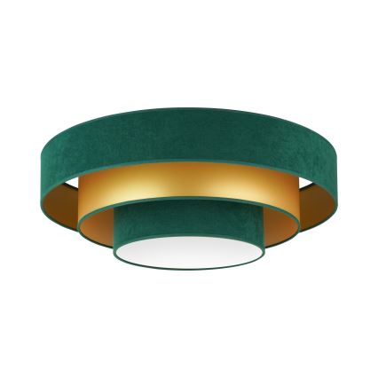 Duolla - LED Griestu lampa LUNETA LED/26W/230V d. 60 cm 4000K zaļa/zelta