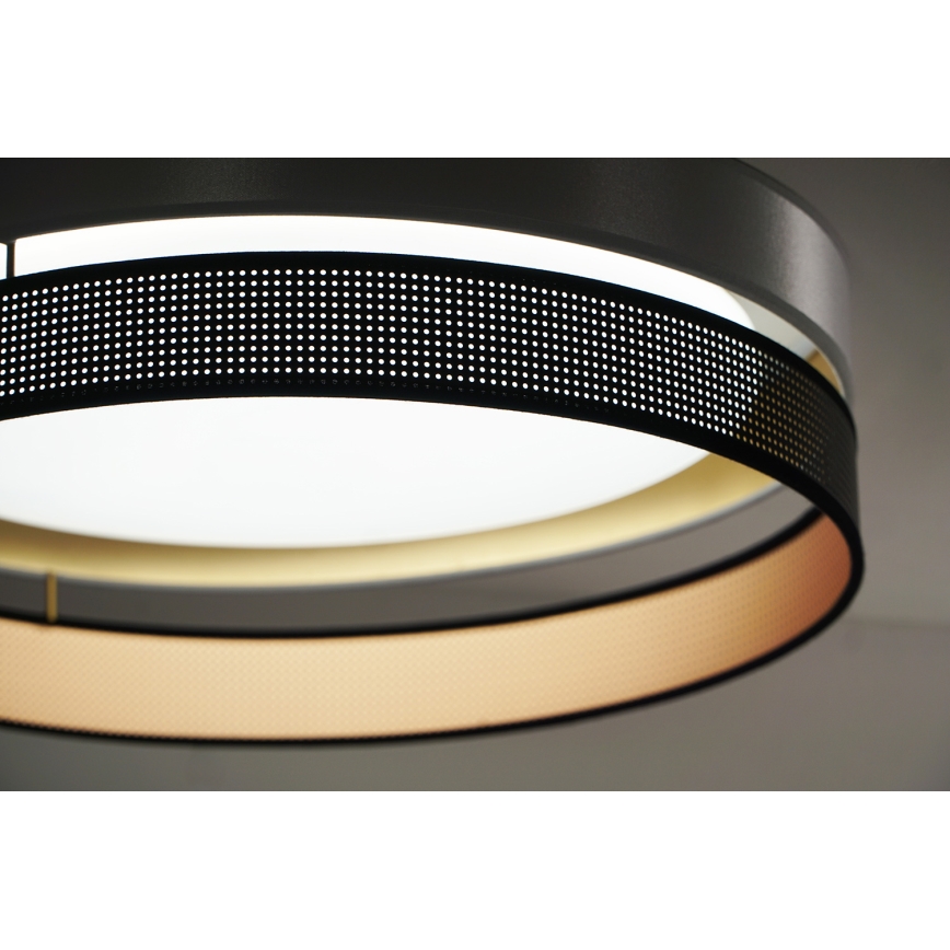 Duolla - LED Griestu lampa ROLLER DUO SHINY LED/24W/230V d. 45 cm sudraba/melna