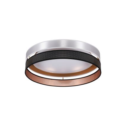 Duolla - LED Griestu lampa ROLLER DUO SHINY LED/24W/230V d. 45 cm sudraba/melna