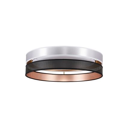 Duolla - LED Griestu lampa ROLLER DUO SHINY LED/24W/230V d. 45 cm sudraba/melna