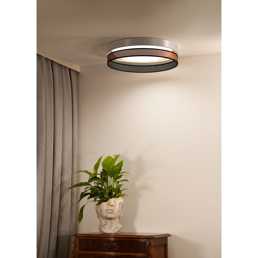 Duolla - LED Griestu lampa ROLLER DUO SHINY LED/24W/230V d. 45 cm balta/varš