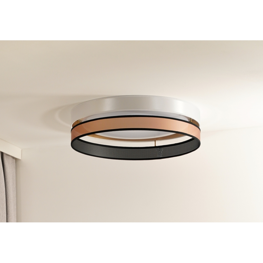 Duolla - LED Griestu lampa ROLLER DUO SHINY LED/24W/230V d. 45 cm balta/varš