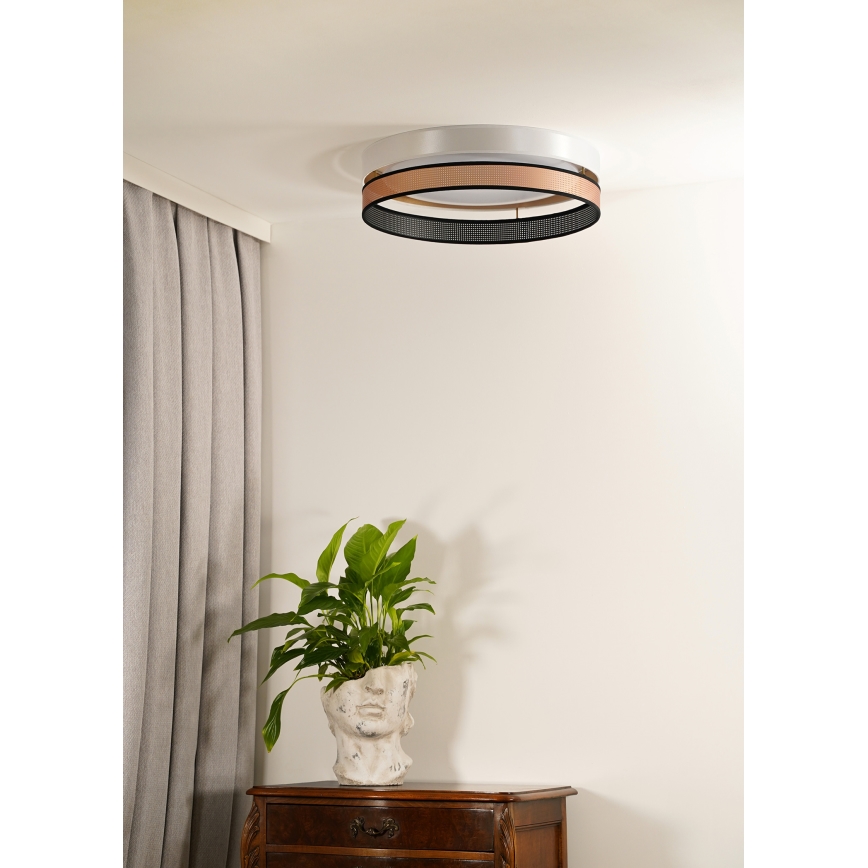 Duolla - LED Griestu lampa ROLLER DUO SHINY LED/24W/230V d. 45 cm balta/varš