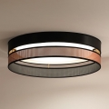 Duolla - LED Griestu lampa ROLLER DUO SHINY LED/24W/230V d. 45 cm melna/varš