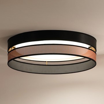 Duolla - LED Griestu lampa ROLLER DUO SHINY LED/24W/230V d. 45 cm melna/varš