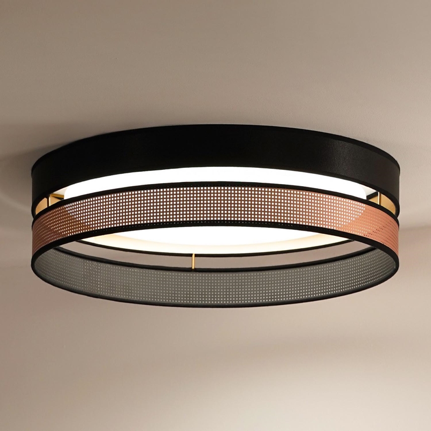 Duolla - LED Griestu lampa ROLLER DUO SHINY LED/24W/230V d. 45 cm melna/varš