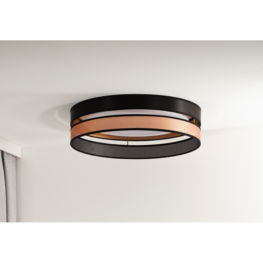 Duolla - LED Griestu lampa ROLLER DUO SHINY LED/24W/230V d. 45 cm melna/varš