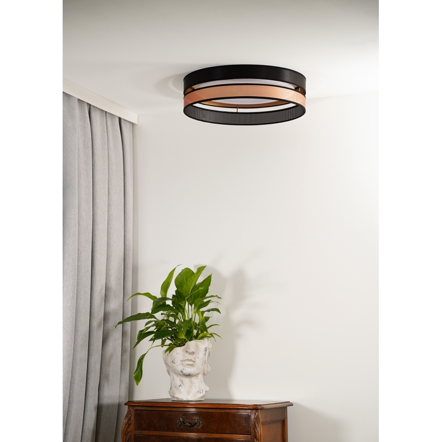 Duolla - LED Griestu lampa ROLLER DUO SHINY LED/24W/230V d. 45 cm melna/varš