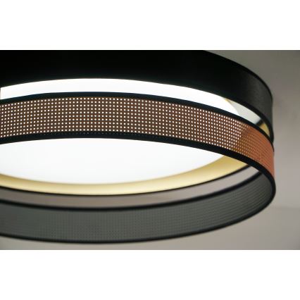 Duolla - LED Griestu lampa ROLLER DUO SHINY LED/24W/230V d. 45 cm melna/varš