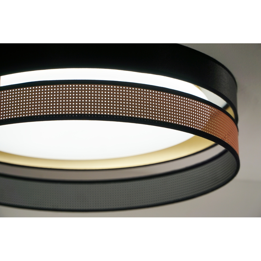 Duolla - LED Griestu lampa ROLLER DUO SHINY LED/24W/230V d. 45 cm melna/varš