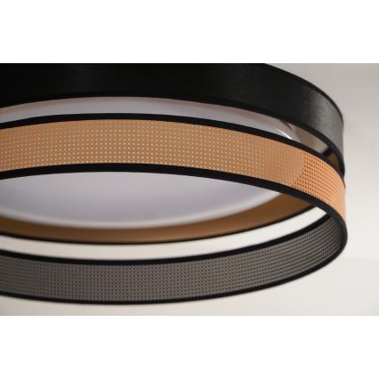Duolla - LED Griestu lampa ROLLER DUO SHINY LED/24W/230V d. 45 cm melna/varš