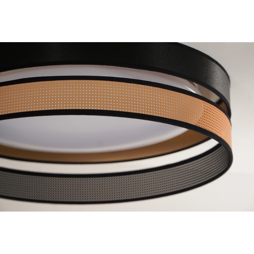 Duolla - LED Griestu lampa ROLLER DUO SHINY LED/24W/230V d. 45 cm melna/varš