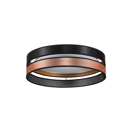 Duolla - LED Griestu lampa ROLLER DUO SHINY LED/24W/230V d. 45 cm melna/varš