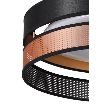Duolla - LED Griestu lampa ROLLER DUO SHINY LED/24W/230V d. 45 cm melna/varš